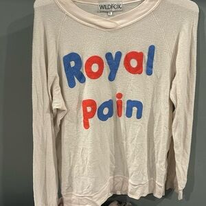 Royal pain wildfox sweater in cream size S